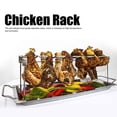 thumbnail image 2 of Advancent Asador plegable de acero inoxidable para barbacoa, pierna de pollo, asador a la parrilla con bandeja de goteo, accesorio para barbacoa Cocina y Comedor Advancent HA018782-00, 2 of 6