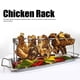 thumbnail image 2 of Naiovety Asador plegable de acero inoxidable para barbacoa, pierna de pollo, asador a la parrilla con bandeja de goteo, accesorio para barbacoa Cocina y Comedor Naiovety HA018782-00, 2 of 6