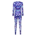 thumbnail image 3 of Alvivi Women Mermaid Costume Yoga Jumpsuit 3D Digital Print Long Sleeve Zip-Up Bodysuit Romper Type C XL, 3 of 7
