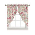 thumbnail image 1 of Cenefas de cortina CAPSCEOLL con flores rosas primaverales, 74 x 91 cm, 2 paneles, 1 of 7