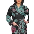 thumbnail image 4 of Moomaya Printed WoMen's Robe Dressing Gown With Pockets Bath Robe Girls, 4 of 6