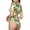 Green Hawaii Palms, variant on Green Snake Womens One Piece Swimsuits Modest Tummy Control Bathing Suits Lace Up Slimming Swim Suit-XX-Large