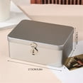 thumbnail image 3 of Sturdy Metal Locking Container for Valuables Desk Accessories Office Home Decoration Storage, 3 of 10