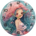 thumbnail image 5 of Dreamtimes Wall Clock Mermaid 10 Inch Silent Non Ticking Quality Quartz Battery Operated Digital Round Easy to Read for Home Office Kitchen Decorative, 5 of 7