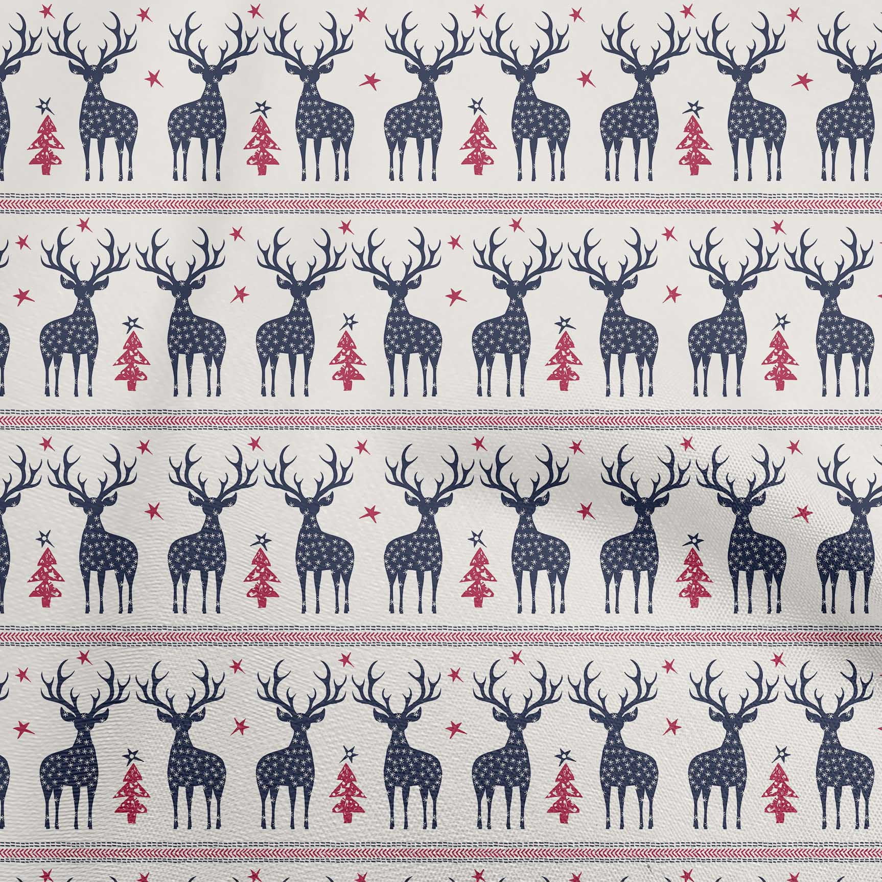 oneOone Cotton Jersey Dark Blue Fabric Christmas Lumberjeck Sewing Fabric By The Yard Printed Diy Clothing Sewing Supplies 58 Inch Wide
