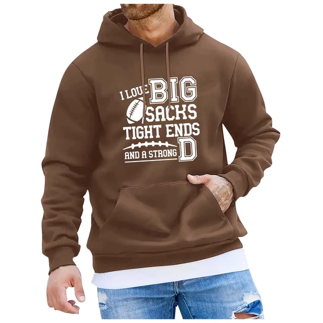 VBARHMQRT Couple Hoodies Men Rugby Printed Pocket Drawstring Hooded Sweatshirt Casual Loose Comfortable Trendy Business Sweatshirt