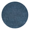 thumbnail image 3 of Unique Loom Outdoor Trellis Textured Collection Area Rug - Spatial (4' Round Navy Blue/Ivory), 3 of 7