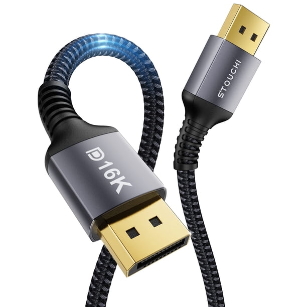 Cable DisplayPort Stouchi 2.1, 4 m, 80 Gbps, 16 K @60Hz 8 K @120Hz 4K @240Hz
