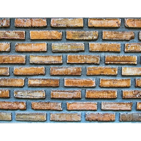 1' Brick Joint - Canvas Print Wall Masonry Joints Brick Bricked Red Texture Stretched Canvas 10 x 14