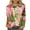 P#03_Pink, variant on Womens Christmas Tops Comfy 3/4 Sleeve Shirts Round Neck Loose Sweatshirts Casual Blouses Juniors Trendy Santa Claus 3D Print Tshirts,Green,Small