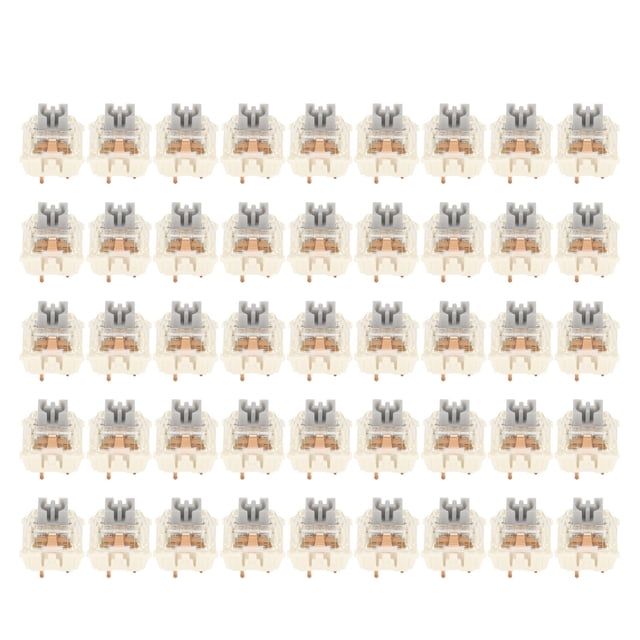 Juego de 45 interruptores de teclado mecánicos, resistentes al agua, retroiluminados, silenciosos, lineales, para bricolaje, G Silver PRO, resorte doble