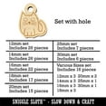 thumbnail image 2 of Wary Kitty Cat Wood Mini Charms Shapes DIY Craft Jewelry - With Hole - Various Sizes (16pcs), 2 of 7