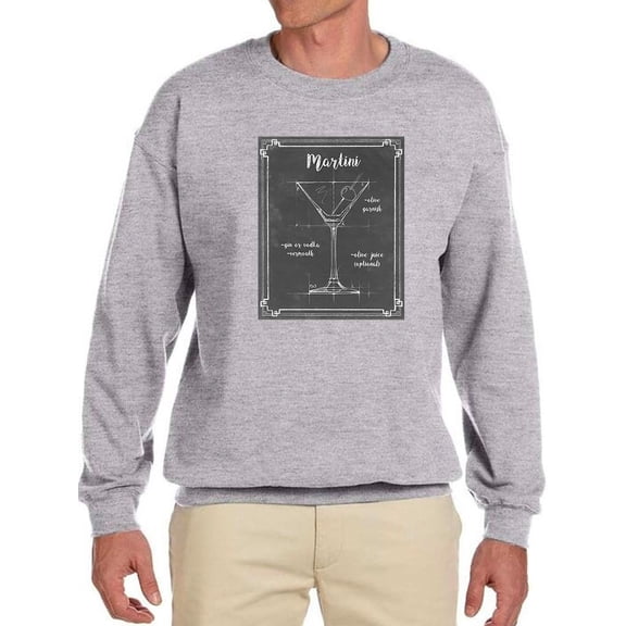 Mixology Martini Sweatshirt Men -Ethan Harper Designs, Male Medium