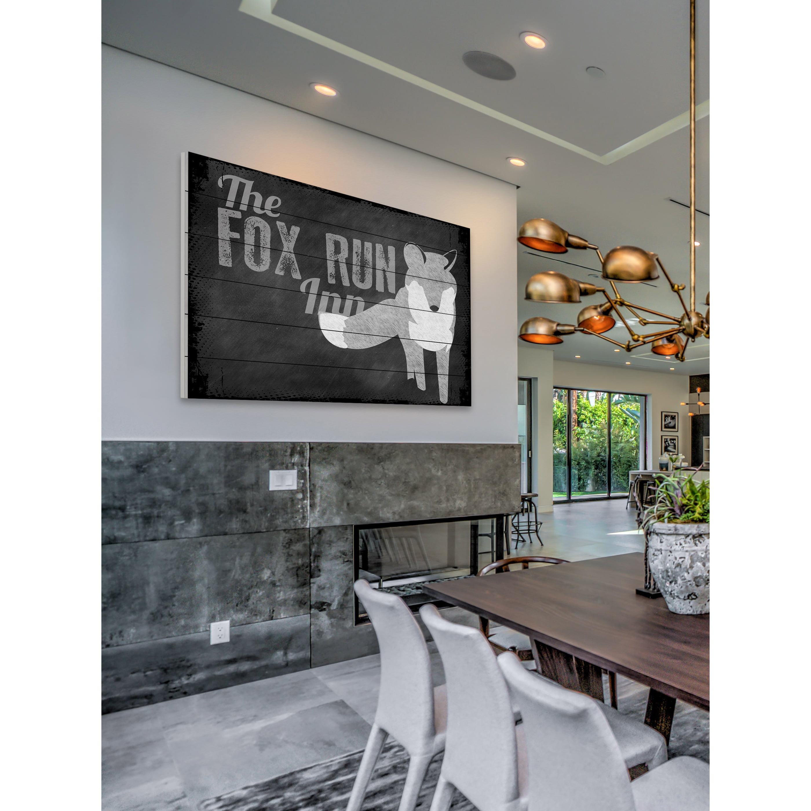 Marmont Hill "Fox Run Inn" Painting Print on White Wood