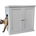thumbnail image 1 of The Refined Feline RLB-SK Kitty Enclosed Wooden End Table & Litter Box, Smoke - Large, 1 of 1