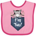 thumbnail image 3 of Inktastic I'm Two Years Old Kitty Cat 2nd Birthday Girls Baby Bib, 3 of 4