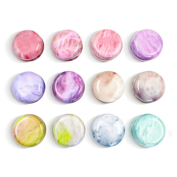 LELE LIFE 12Pcs Small Tins with Lids 20ml/0.7oz, Metal Small Pill Case, Salve Tins Lip Balm Containers, Refillable Tin Jars for Medicine Lotion Lip Scrub Cosmetic Jewelry, Macaron