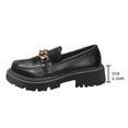 thumbnail image 6 of Daiosportswear Platform Loafers for Women Chunky Heel Lug Sole Loafers Slip Ons Round Toe,Womens' Shoes Black 9.5(43), 6 of 8
