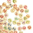 thumbnail image 5 of 100Pcs 15mm Letter Print Two Holes Wooden Buttons, 5 of 6