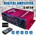 thumbnail image 2 of 400W Bluetooth 5.0 Digital Power Amplifier, 2.0 Channel Wireless Audio Player Audio Amplifier, HiFi Stereo FM with Remote, 2 of 9