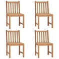 thumbnail image 3 of Sillas de patio VidaXL de madera maciza de teca con cojines, juego de 4, 3 of 9
