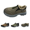 thumbnail image 2 of XIMIN Walking Shoes for Men Slip-On Loafer Trekking Shoes Work Sneakers Waterproof Sneakers Hiking Sneakers Work Shoes Slip-On Outdoor Sneakers (7.5, Khaki), 2 of 4