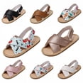 thumbnail image 2 of Summer Baby Girl Boy Cross Strap Sandals Toddler Rubber PU Leather Sole Anit-Slip Walkers Shoes Unisex  0-24 Months, 2 of 6