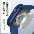 thumbnail image 4 of [2 Pack] IBAOLEA Compatible for IBAOLEA Watch Case Series 7 41mm，Hard PC Edge Bumper Case Protective Cover Frame Compatible for iWatch Series 7 41mm Blue+Blue For apple watch 7 41mm, 4 of 7