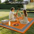 thumbnail image 5 of Fsddascl Orange Outdoor Rug for Patio/Deck/Porch, Non-Slip Large Area Rug 4 x 6 Ft, Black Modern Geometric Abstract Art Aesthetics Indoor Outdoor Rugs Washable Area Rugs, Camping Rug Carpet, 5 of 5