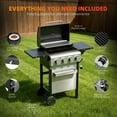 thumbnail image 2 of Biotree 4 Burner BBQ Propane Gas Grill, Stainless Steel 38,000 BTU Patio Garden Barbecue Grill with Two Foldable Shelves, 2 of 9