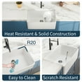 thumbnail image 5 of Stainless Steel Kitchen Sink 24 Inch White Fireclay Farmhouse Sink-24x 16 White Farm Sink for Small Kitchen and Laundry, Apron Front Porcelain Ceramic Sink Single Basin with Bottom Grid and Strainer,, 5 of 6