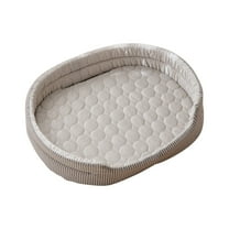 HomeDm Dog Bed for Medium Small Dogs, Round Washable Sleeping Puppy Bed, Orthopedic Pet Sofa Soft Calming Cat Beds Indoor Cats, Anti-Slip Bottom