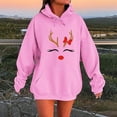 thumbnail image 3 of Oversized Hoodies for Women Drawstring Hoodie Loose Preppy Sweatshirt with Pocket Womens Pullover, 3 of 9