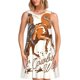 thumbnail image 1 of Balery Cowboy Riding Horse Vestidos de verano para mujer con estampado: vestido holgado sin mangas, vestido playero informal y cómodo para días calurosos., 1 of 7