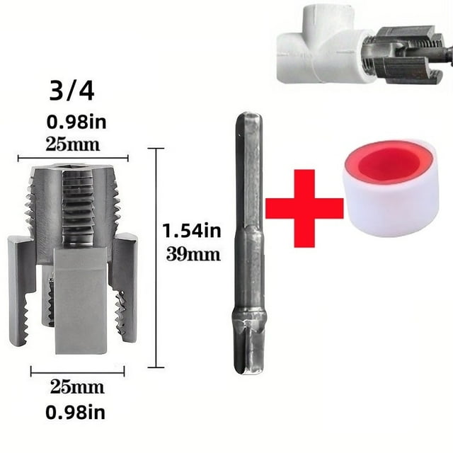 HLONK 2-In-1 Multi-Functional Pipe Thread Cutting Machine - Water Pipe Thread Processing Tool for Plumbers And DIY Enthusiasts | Multi-Purpose Thread Cutting Machine | Durable Metal Const