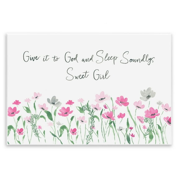 Stupell Industries Sleep Soundly Sweet Girl Plants & Flowers Painting Unframed Art Print Wall Art, 15 x 10