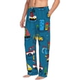 thumbnail image 2 of Fotbe Men'S Transportations With Buildingsclassic Pajama Pants With Elastic Waist And Drawstring Pockets，Pajama Pants Mens Lounge Pants Super Soft, 2 of 9