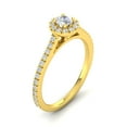 thumbnail image 3 of Certified 1/2ctw Diamond Halo Engagement Ring in 10k Yellow Gold (G-H, I2, 1/2ctw), 3 of 4