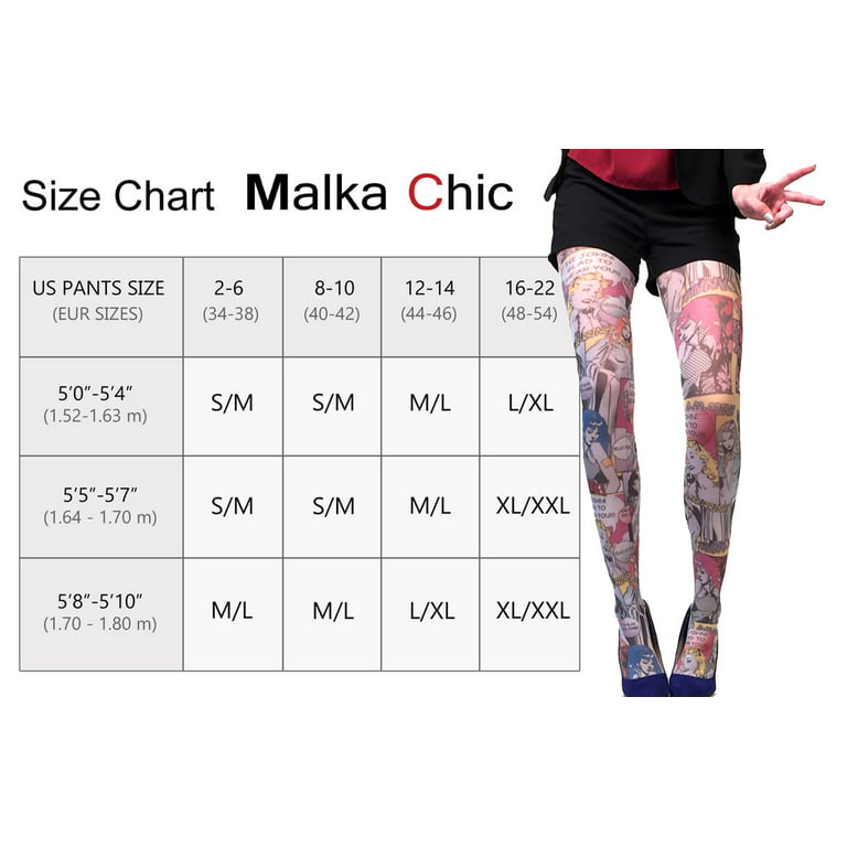 Multi-color Floral Patterned Tights Garden for All Women Malka Chic 