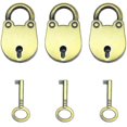 thumbnail image 1 of 3pcs Vintage Antique Style Mini Bear Head Archaize Padlocks Key Lock With Keys, 1 of 4