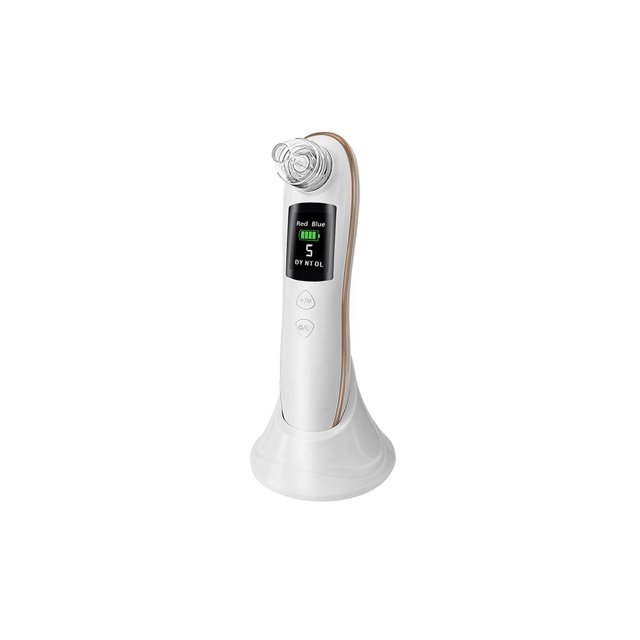 Minnieouse Removedor de espinillas eléctrico Recargable Poro facial Succión al vacío Principiante Plástico Universal Hogar Extractor de cara Protección de la piel Blanco Minnieouse CE013915-01