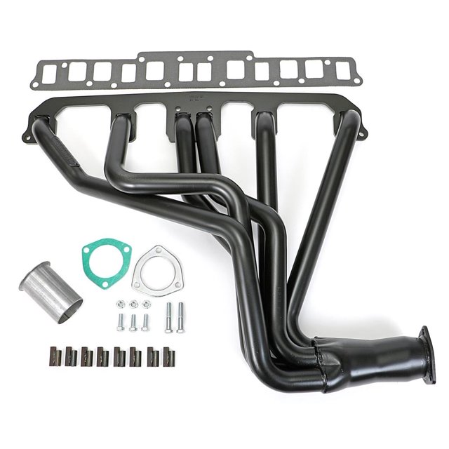 Hedman Hedders Exhaust Header 99610 Chassis Exit; 1-1/2 Inch Diameter 6 Into 1 Primary Tubes; 2-1/2 Inch Diameter Collectors; Natural Steel