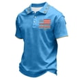 thumbnail image 4 of Dwelliawo We the People Shirt for Men 1776-2026 Casual Short Sleeve Patriotic Shirts American Flag Freedom Shirt Polo Top Blue XL, 4 of 6