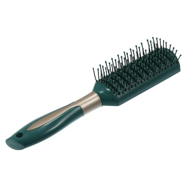 Cepillo para cabello con ventilación, cepillo para desenredar para mujeres y hombres, cepillo para cabello mojado con cerdas con punta de bola para todo tipo de cabello, verde