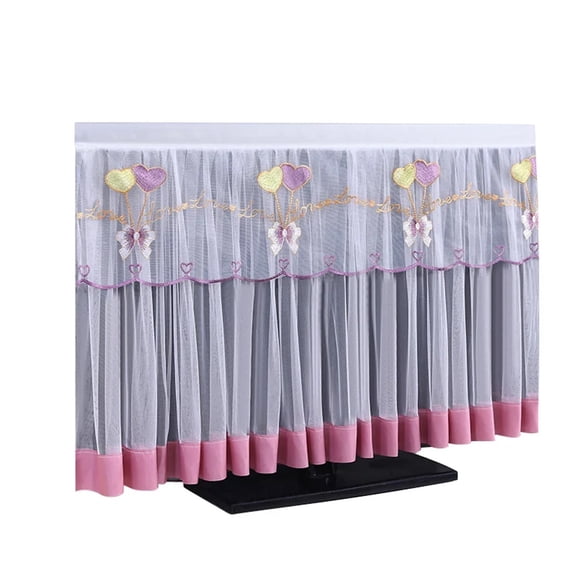1pcs Household TV Cover Fashionable Elastic Lace Lace TV Set Proof Curved Desktop Practical TV Cover