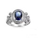 thumbnail image 1 of Anillos femeninos de lujo de Plata de Ley 925, anillos de circ贸n de corte redondo para mujer, 4 garras, promesa de amor, boda, regalo de joyer铆a de moda, 1 of 2