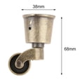 thumbnail image 4 of Ruedas de sofá de aleación de zinc 4 piezas accesorios de sofá muebles herrajes polea, 4 of 11