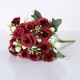 thumbnail image 4 of Arreglo floral artificial de rosas y peonías de seda para decoración de bodas y hogares | Ramo de mano decorativo y flor guía | Centro de mesa floral artificial para decoración de fiestas, 4 of 7