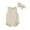 Khaki, variant on Bagilaanoe Newborn Baby Girl Rompers Sleeveless Bodysuits + Headband 3M 6M 12M 18M Infant Summer One Piece Jumpsuit