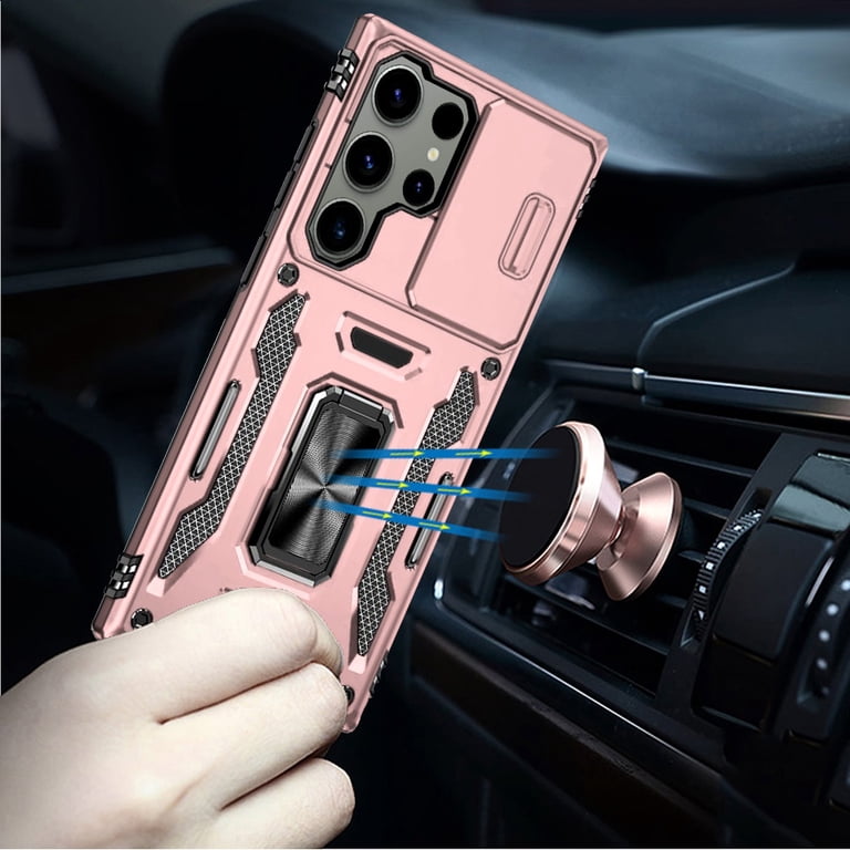 Galaxy S25 Ultra ピンクゴールド(カバー付き) For Samsung Galaxy S25 Ultra Case, Tough Hybrid Case with Movable